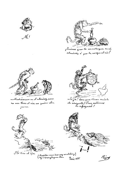 Facsimile #6 - The Story of the Monkey and the Tortoise by Jose Rizal