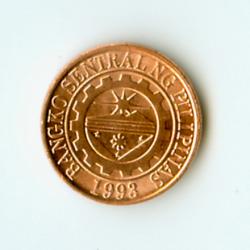 Philippine 10 centavo coin back