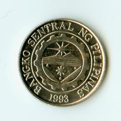 Philippine 1 peso coin back