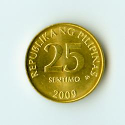 Philippine 25 centavo coin front