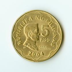 Philippine 5 peso coin front