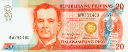 Philippine 20 peso bill front